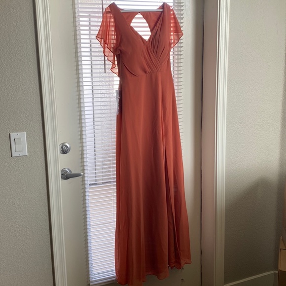 mai tai bridesmaid dress Trumpet/Mermaid One Shoulder Sweep Train Pleated Mai Tai Satin Prom Dress  with High Slit main image 1